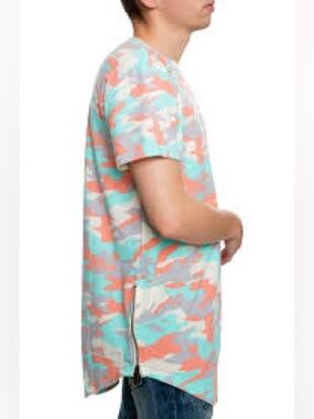 KRISP Short Sleeve Camo Tee — Coral & Mint